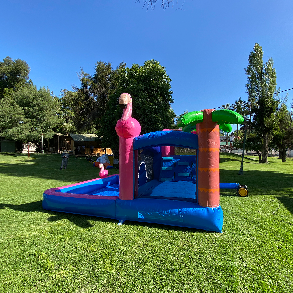 Arriendo juego inflable de niña flamingo Arriendo juego inflable de niña flamingo