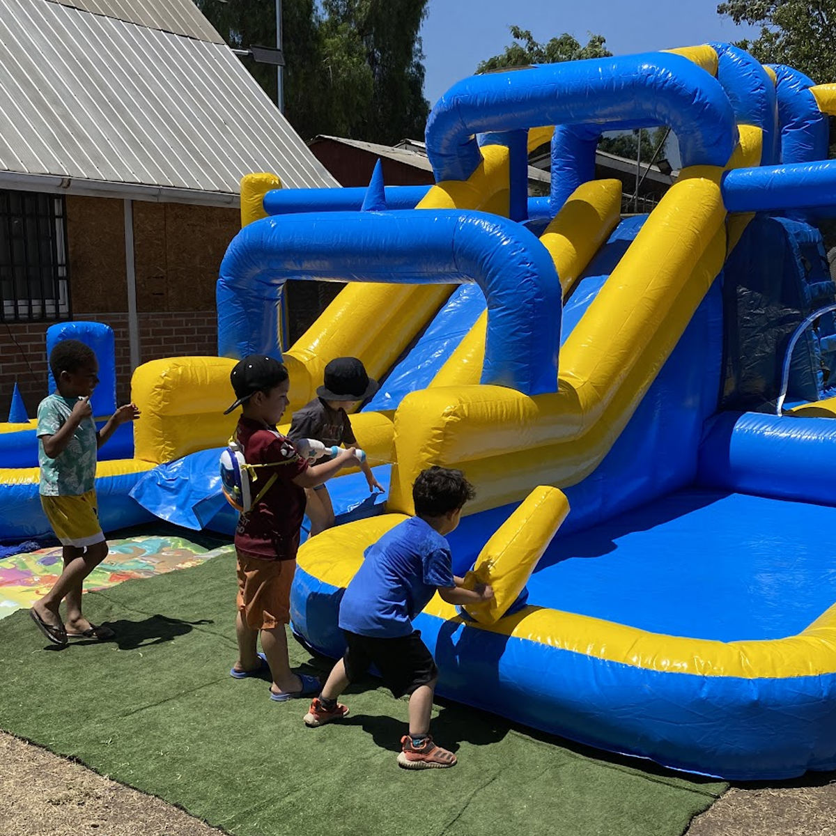 Juego inflable tobogan piscina doble slide 1 Juego inflable tobogan piscina doble slide 1