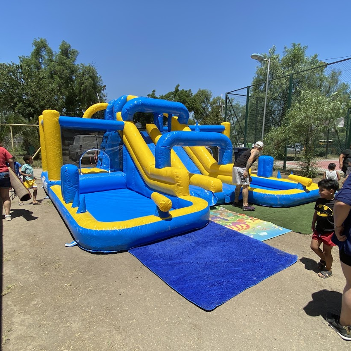 Juego inflable tobogan piscina doble slide 2 Juego inflable tobogan piscina doble slide 2